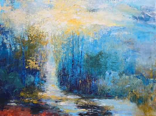 "TIME PASSES" ORIGINAL OIL PAINTING ON CANVAS