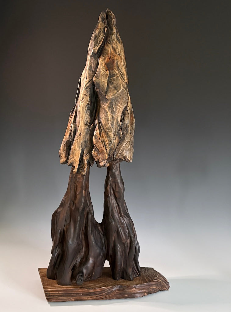 "TREE EMBRACE" LEYLAND CYPRESS WOOD SCULPTURE