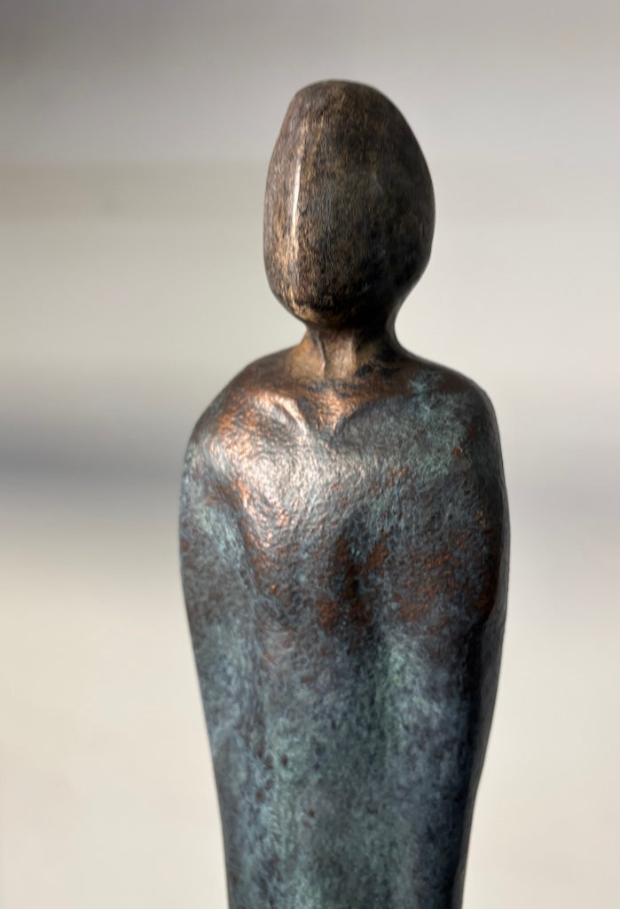 "TUSCANY" HAND CARVED TULIP POPLAR WITH METAL COATINGS & PATINA SCULPTURE