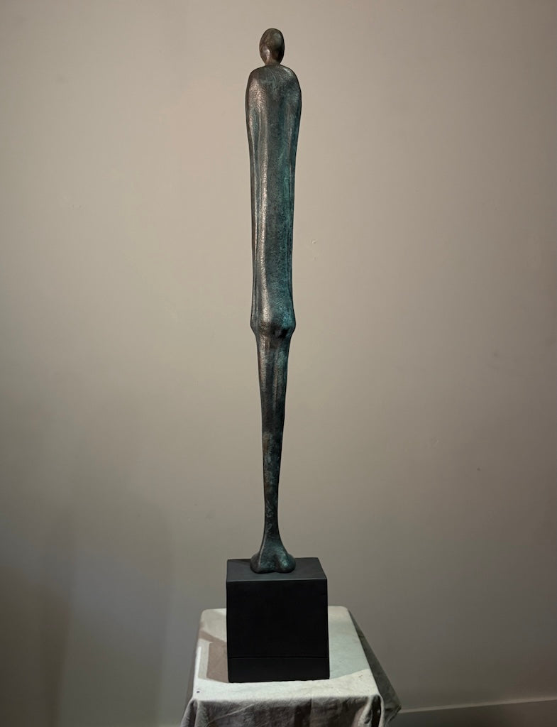 "TUSCANY" HAND CARVED TULIP POPLAR WITH METAL COATINGS & PATINA SCULPTURE