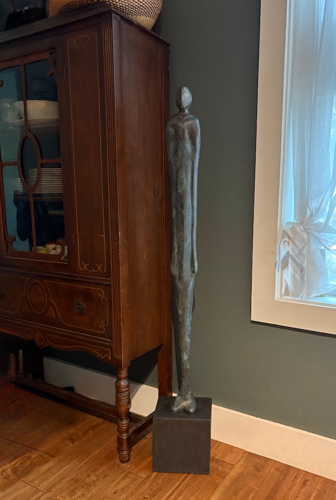 "TUSCANY" HAND CARVED TULIP POPLAR WITH METAL COATINGS & PATINA SCULPTURE