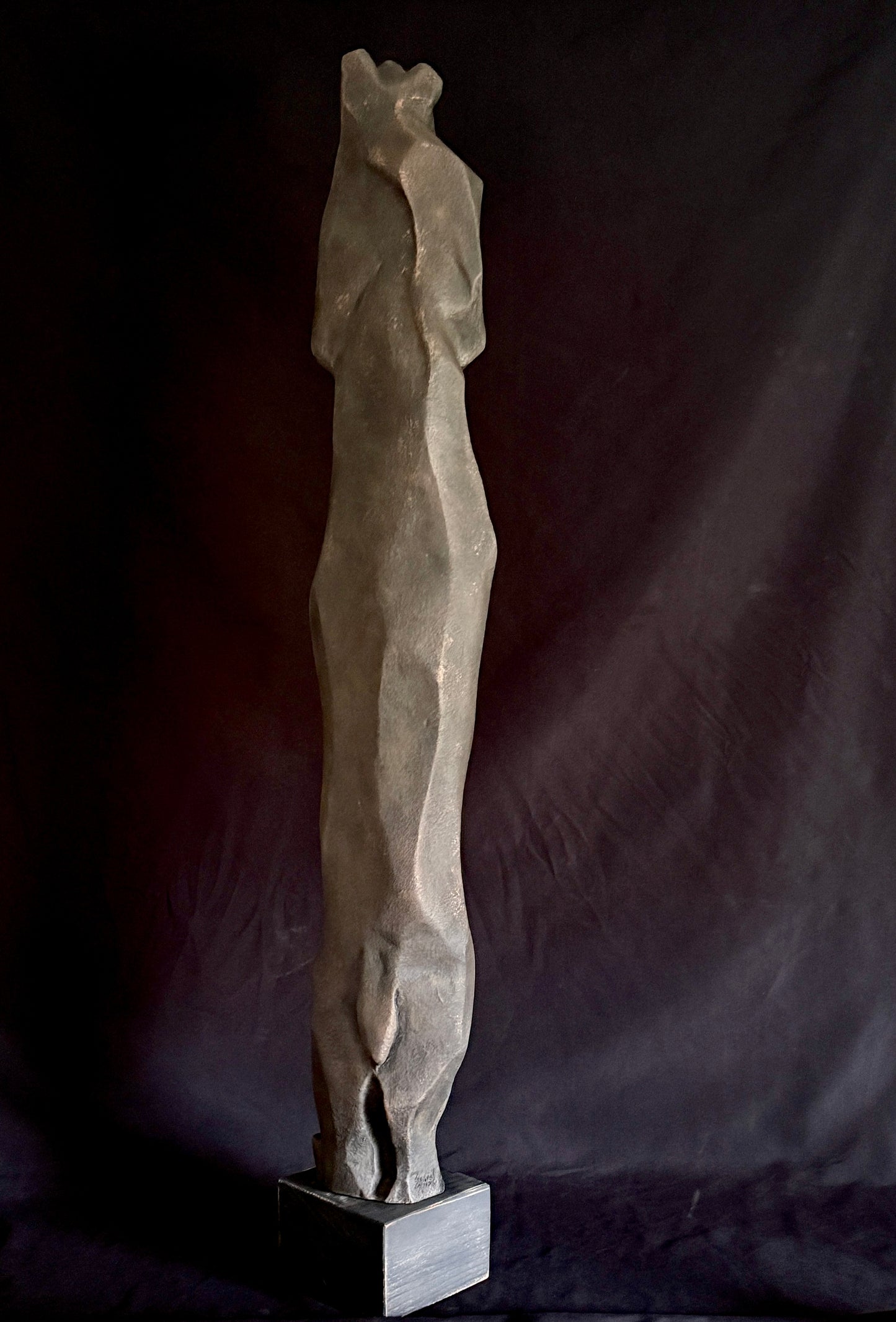 "URSA ALTUS II" POPLAR WITH METAL COATINGS WOOD SCULPTURE