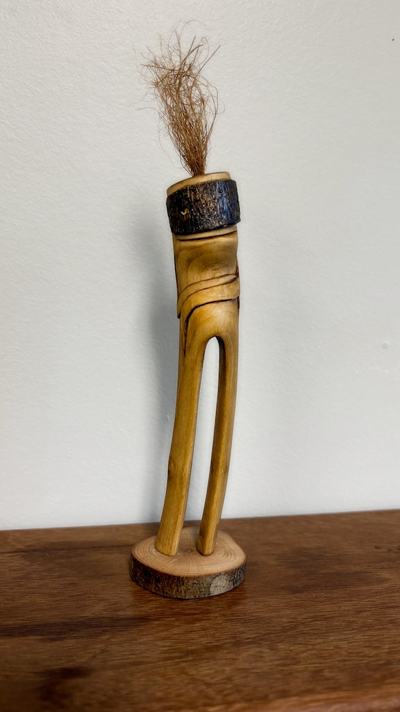 "SECOND CHANCE 24" HAND CARVED WOOD SCULPTURE VG24