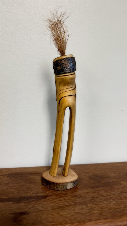 "SECOND CHANCE 24" HAND CARVED WOOD SCULPTURE VG24