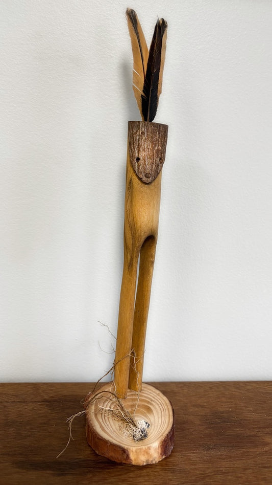 "SECOND CHANCE 25" HAND CARVED WOOD SCULPTURE VG25