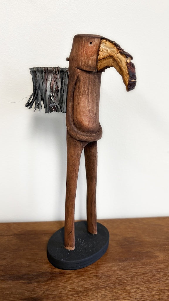 "SECOND CHANCE 27" HAND CARVED WOOD SCULPTURE VG27