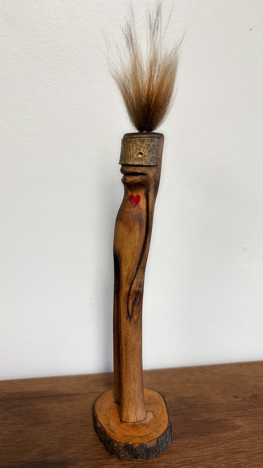 "SECOND CHANCE 31" HAND CARVED WOOD SCULPTURE VG31