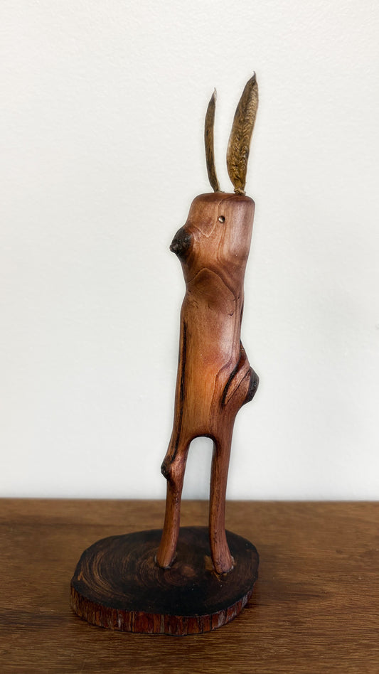 "SECOND CHANCE 61" HAND CARVED WOOD SCULPTURE VG61