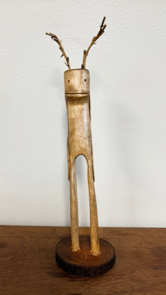 "SECOND CHANCE XIV" HAND CARVED WOOD SCULPTURE VG14