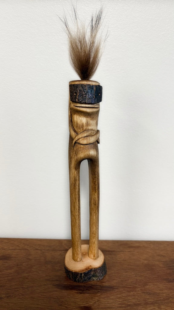 "SECOND CHANCE XV" HAND CARVED WOOD SCULPTURE VG15