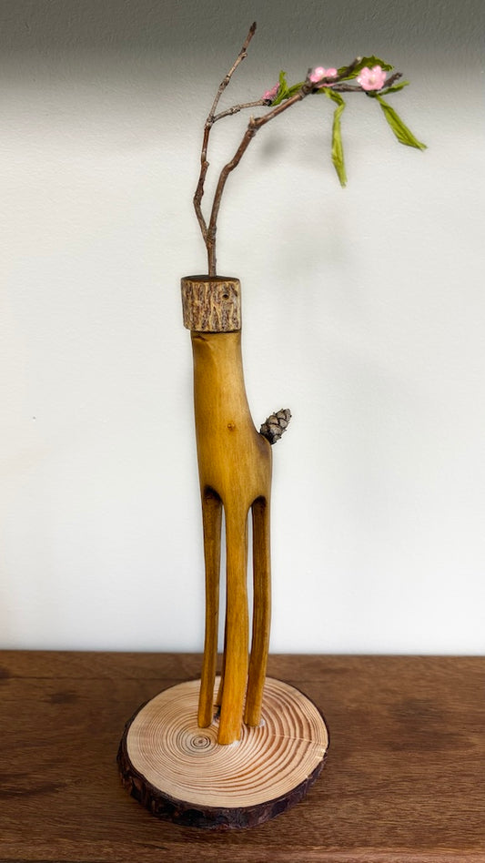 "SECOND CHANCE XVI" HAND CARVED WOOD SCULPTURE VG16