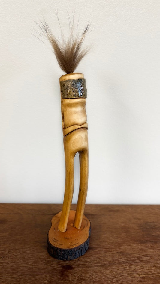 "SECOND CHANCE XVII" HAND CARVED WOOD SCULPTURE VG17