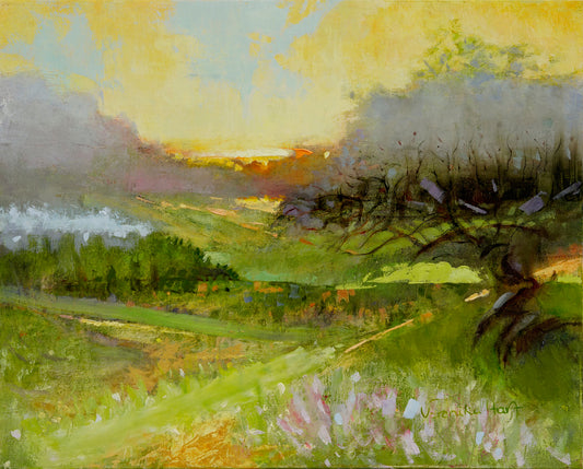 "MEADOW" ORIGINAL OIL ON LINEN/FRAMED