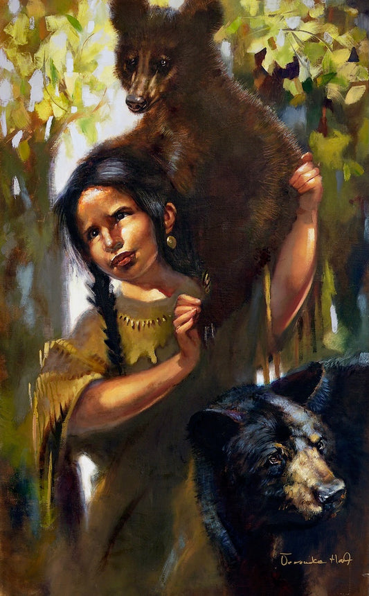 "ONCE UPON A TIME" ORIGINAL OIL ON LINEN/FRAMED