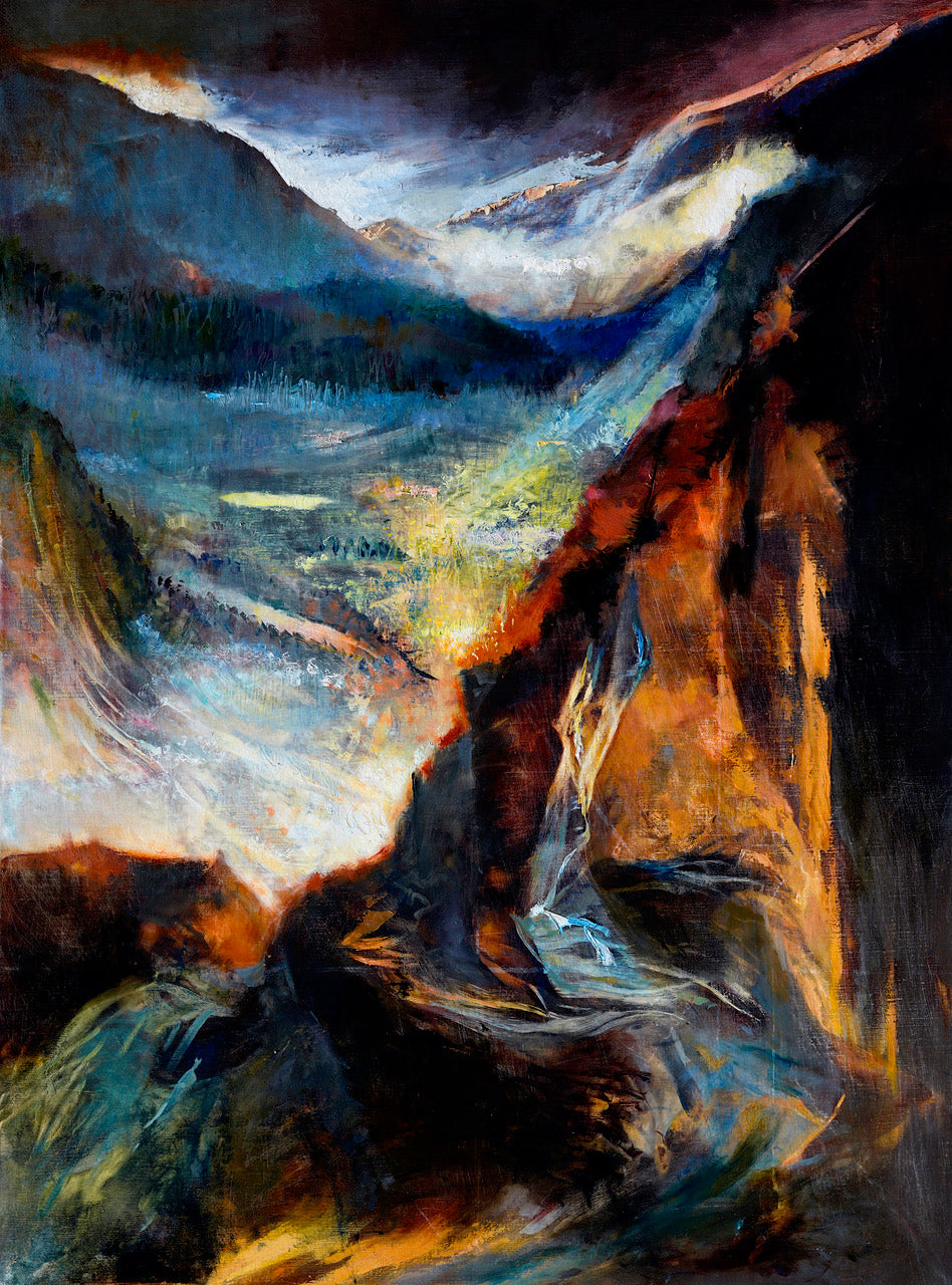 "TURMOIL" ORIGINAL OIL ON LINEN/FRAMED