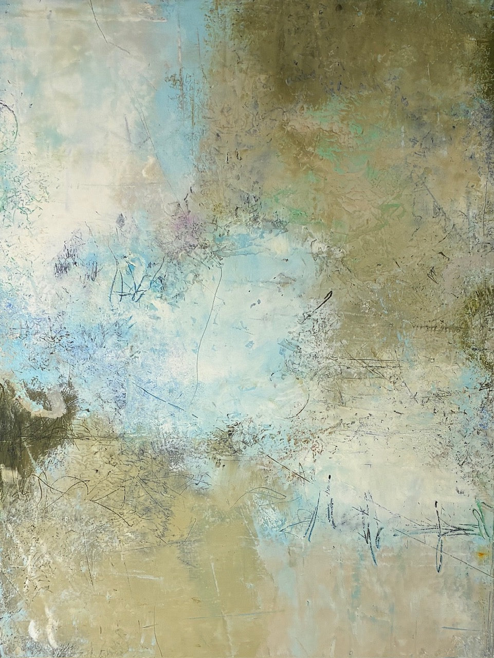 "FLOATING WORLD" ORIGINAL OIL PAINTING ON PANEL