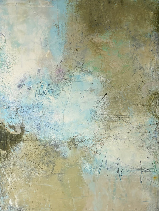 "FLOATING WORLD" ORIGINAL OIL PAINTING ON PANEL
