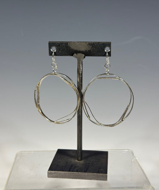 LARGE DOUBLE HOOP EARRINGS WK113