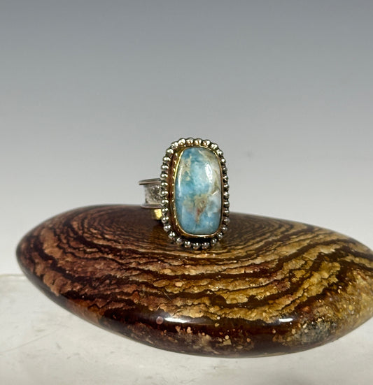 LARIMAR STERLING RING WK114