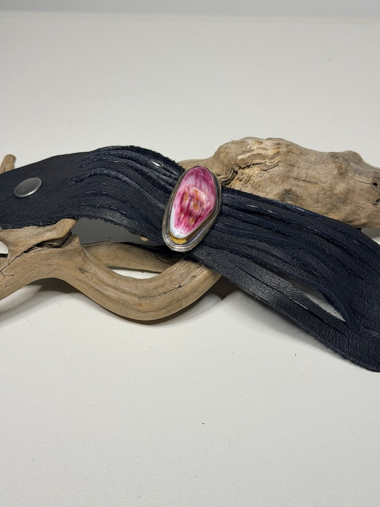 SPINY OYSTER LEATHER BRACELET WK153