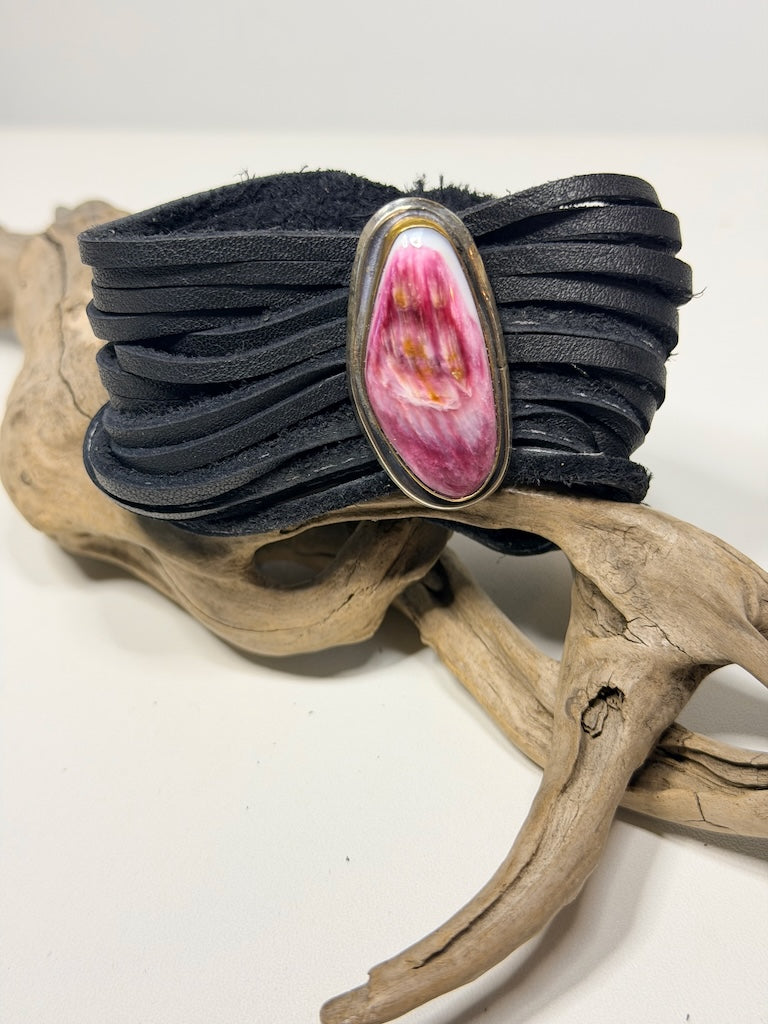 SPINY OYSTER LEATHER BRACELET WK153