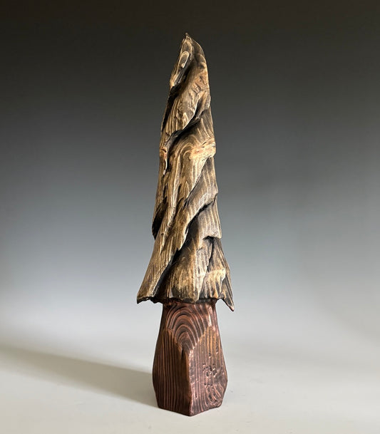 "WINTER SOLSTICE" LEYLAND CYPRESS WOOD SCULPTURE