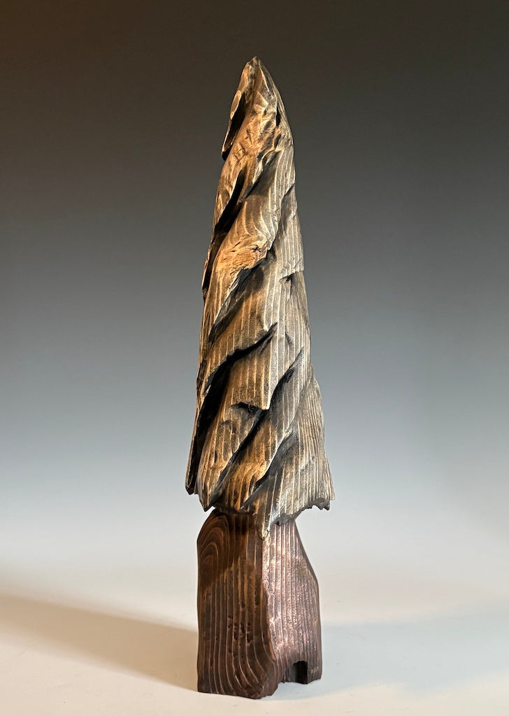 "WINTER SOLSTICE" LEYLAND CYPRESS WOOD SCULPTURE