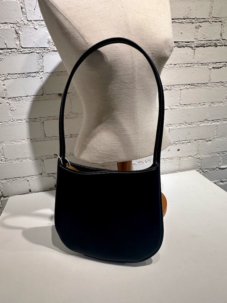 "COCKTAIL" Black Handmade Leather Handbag