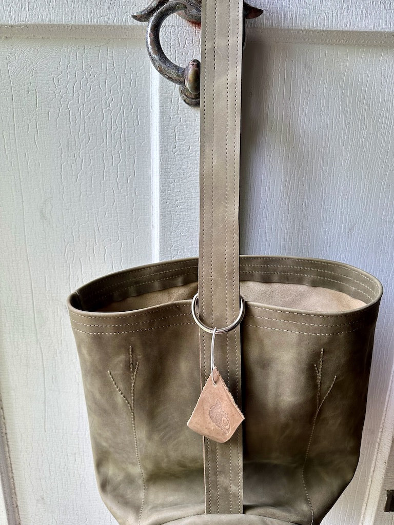 "Gather" Olive Handmade Leather Handbag