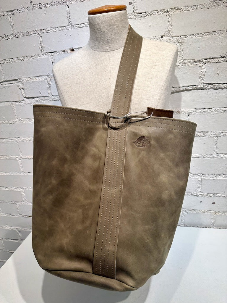 "Gather" Olive Handmade Leather Handbag