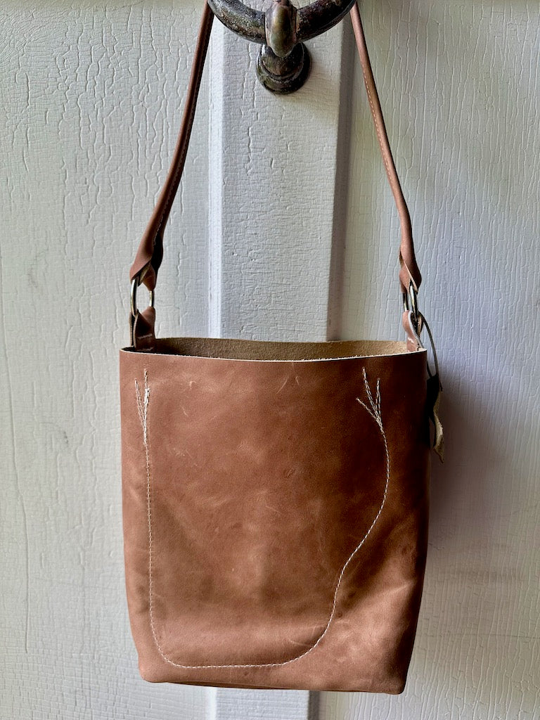 "MAC" Brown Handmade Leather Handbag