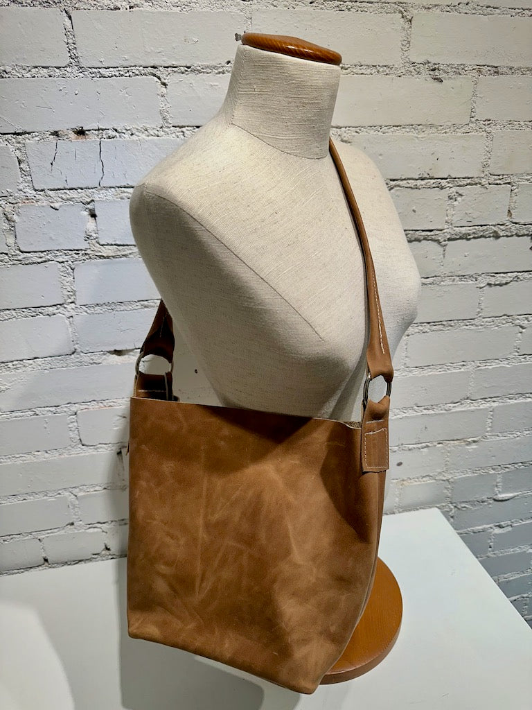 "MAC" Brown Handmade Leather Handbag