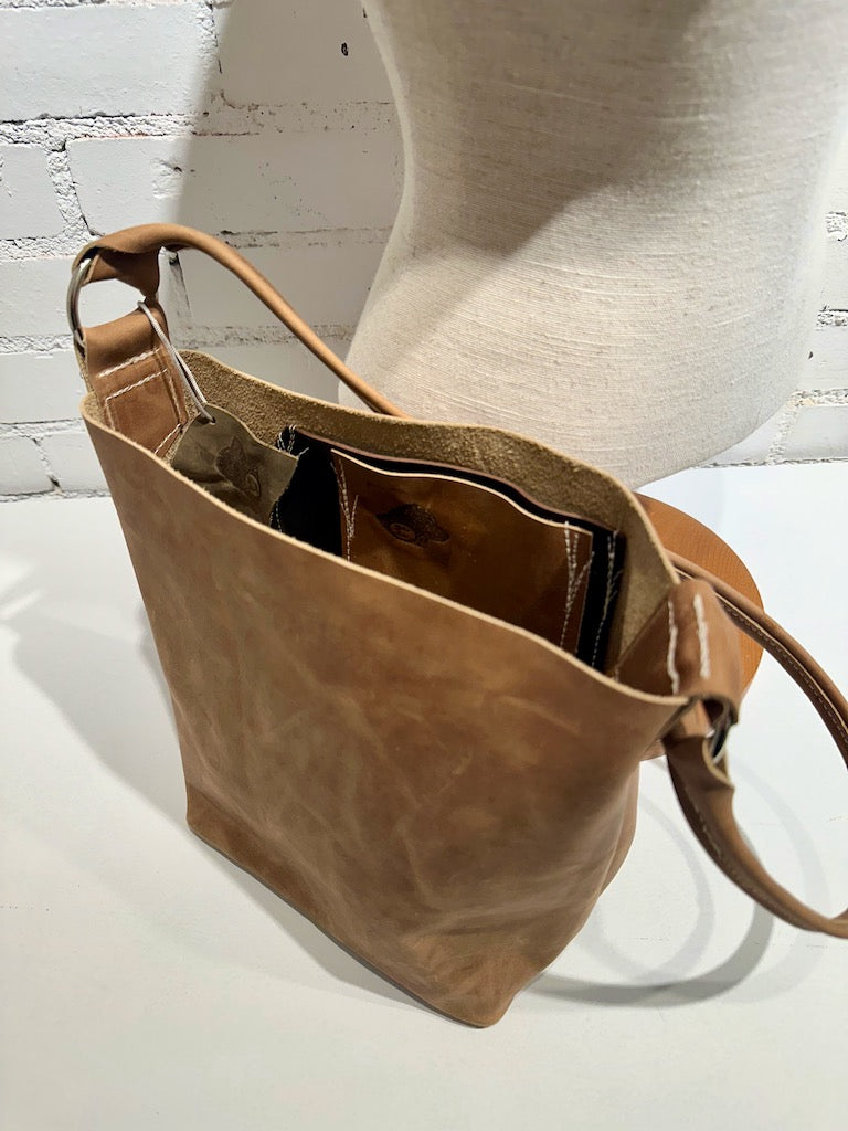 "MAC" Brown Handmade Leather Handbag