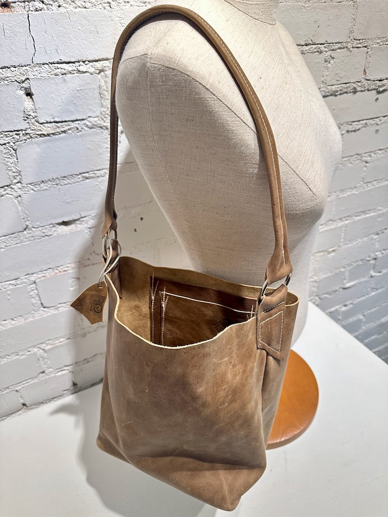 "MAC" Brown Handmade Leather Handbag