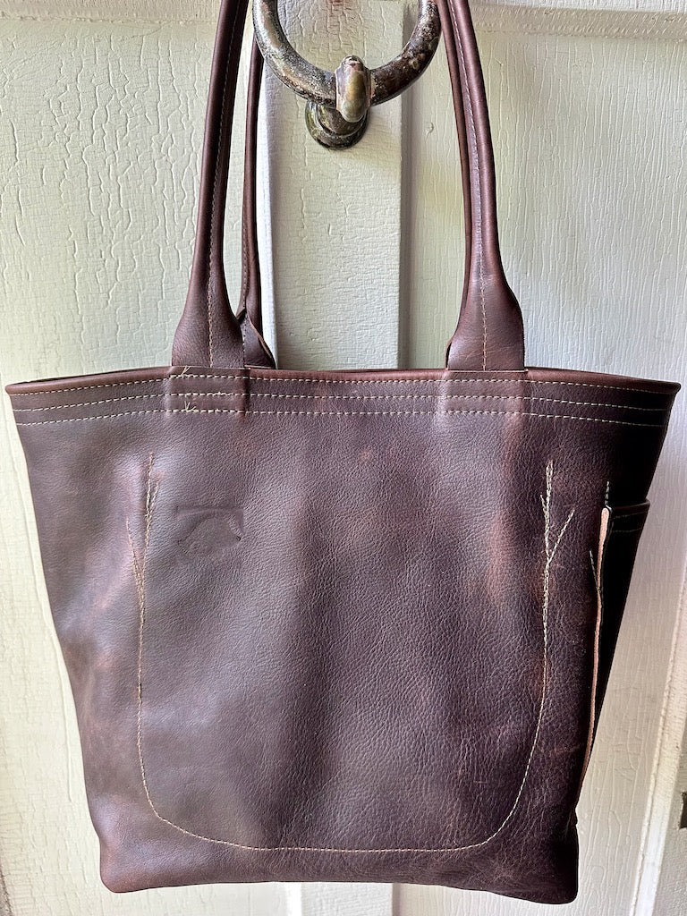 "STANDARD TOTE LARGE" Brown Handmade Leather Handbag