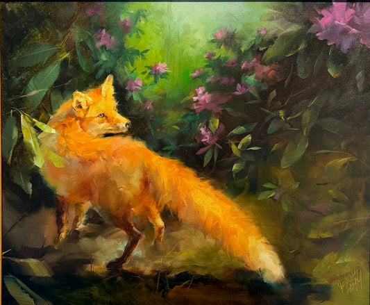 "HIDDEN PATH" ORIGINAL OIL ON LINEN/FRAMED