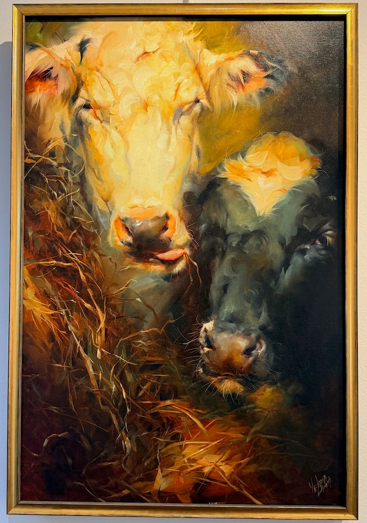 "YIN AND YANG" ORIGINAL OIL ON LINEN/FRAMED
