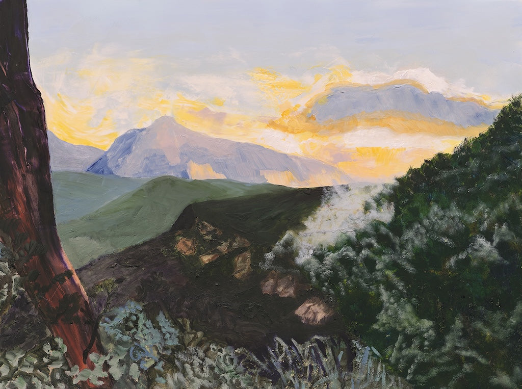 "DARKNESS VANISHES" ORIGINAL OIL AND COLD WAX ON CRADLED PANEL