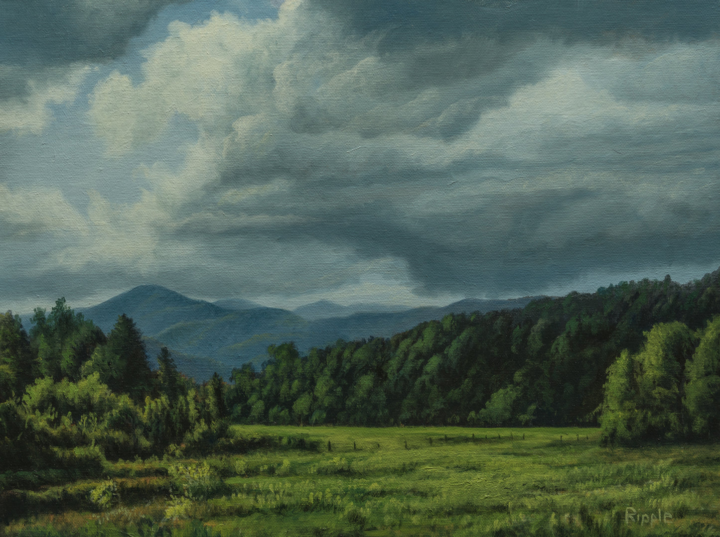 "AFTERNOON NEAR BREVARD" Original Framed Oil Painting