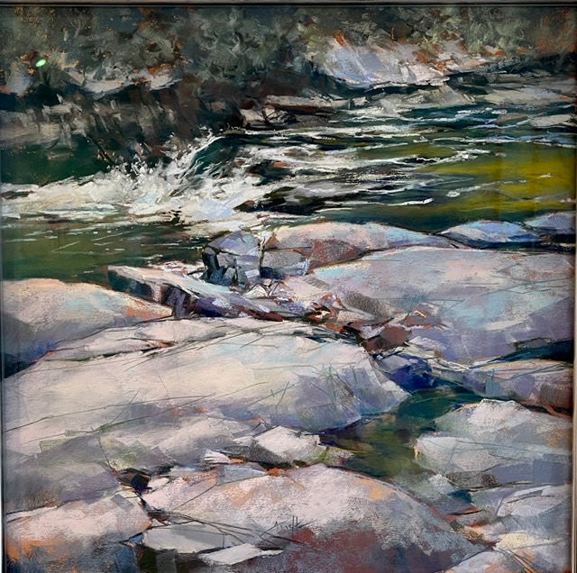 “STEPPING STONES” Framed Original Pastel Painting