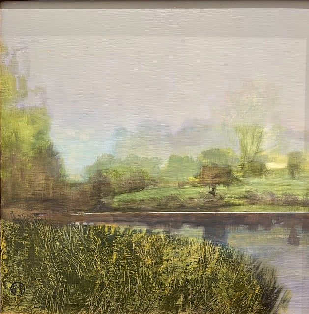 “Little Pond”  Original Custom Framed Oil Painting