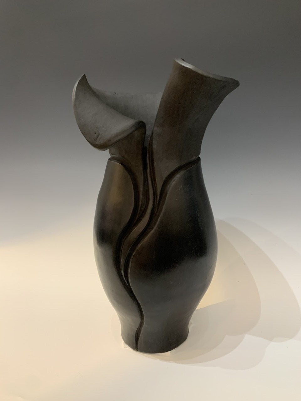 “Night Bloom” Coil Built Earthenware Ceramic Vessel