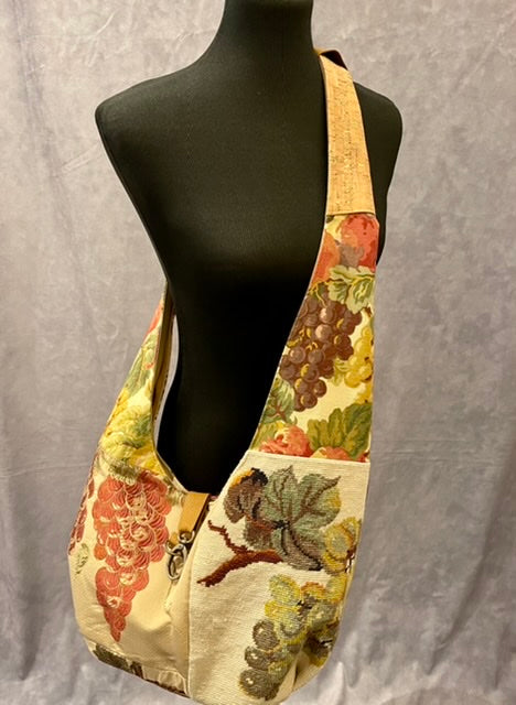 Vintage Tapestry Crossbody Handbag with Adjustable Strap - 2