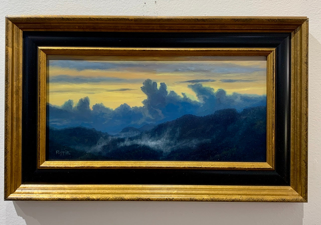 “Passing Storm at Sunset over the Blue Ridge” Original Framed Oil Painting