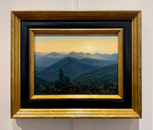 “Sunset from Caney Fork Overlook, July 2” Original Framed Oil Painting