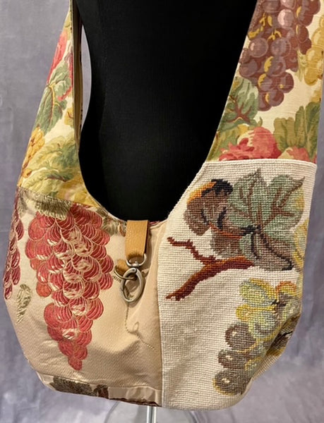 Vintage Tapestry Crossbody Handbag with Adjustable Strap - 2