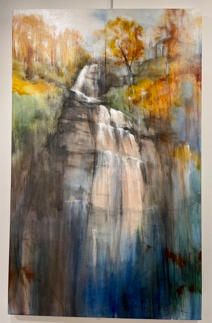“Fall Rising” Original Acrylic and Graphite Painting on Canvas