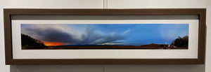 “The Setting of the Sun and Rise of the Moon” Panoramic  Copper Framed Photography