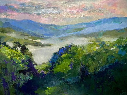 "FOG RISING" Original Oil on Panel