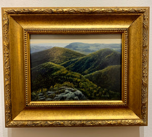 “Evening View from Devils Courthouse” Original Framed Oil Painting on Board